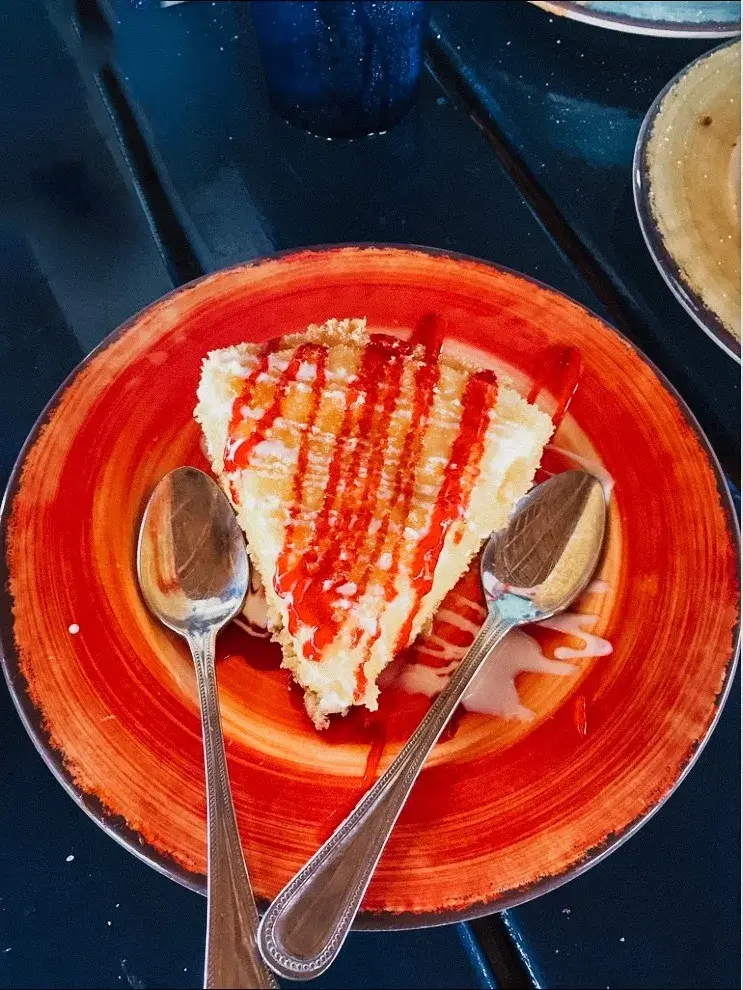 Fried Key Lime Pie on a plate in the Florida Keys