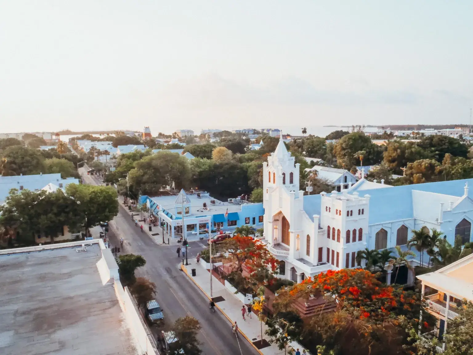 White-washed church on Duval Street