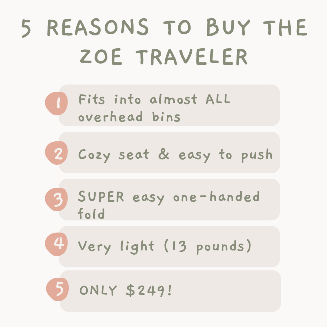 5 Reasons to Buy the Zoe Traveler: The Best Stroller That Fits In an Overhead Bin